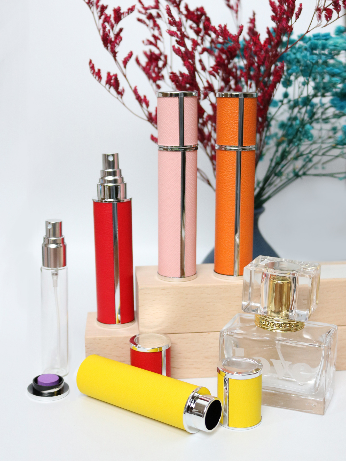 10ml luxury leather wrapped gl - đánh giá và giá Luxury Skincare Bottles