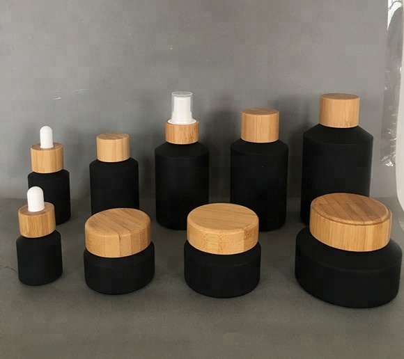 60pcs 120ml black matte glass  - đánh giá và giá Luxury Skincare Bottles