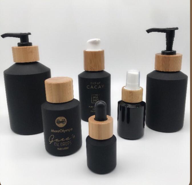 60pcs 120ml black matte glass  - đánh giá và giá Luxury Skincare Bottles
