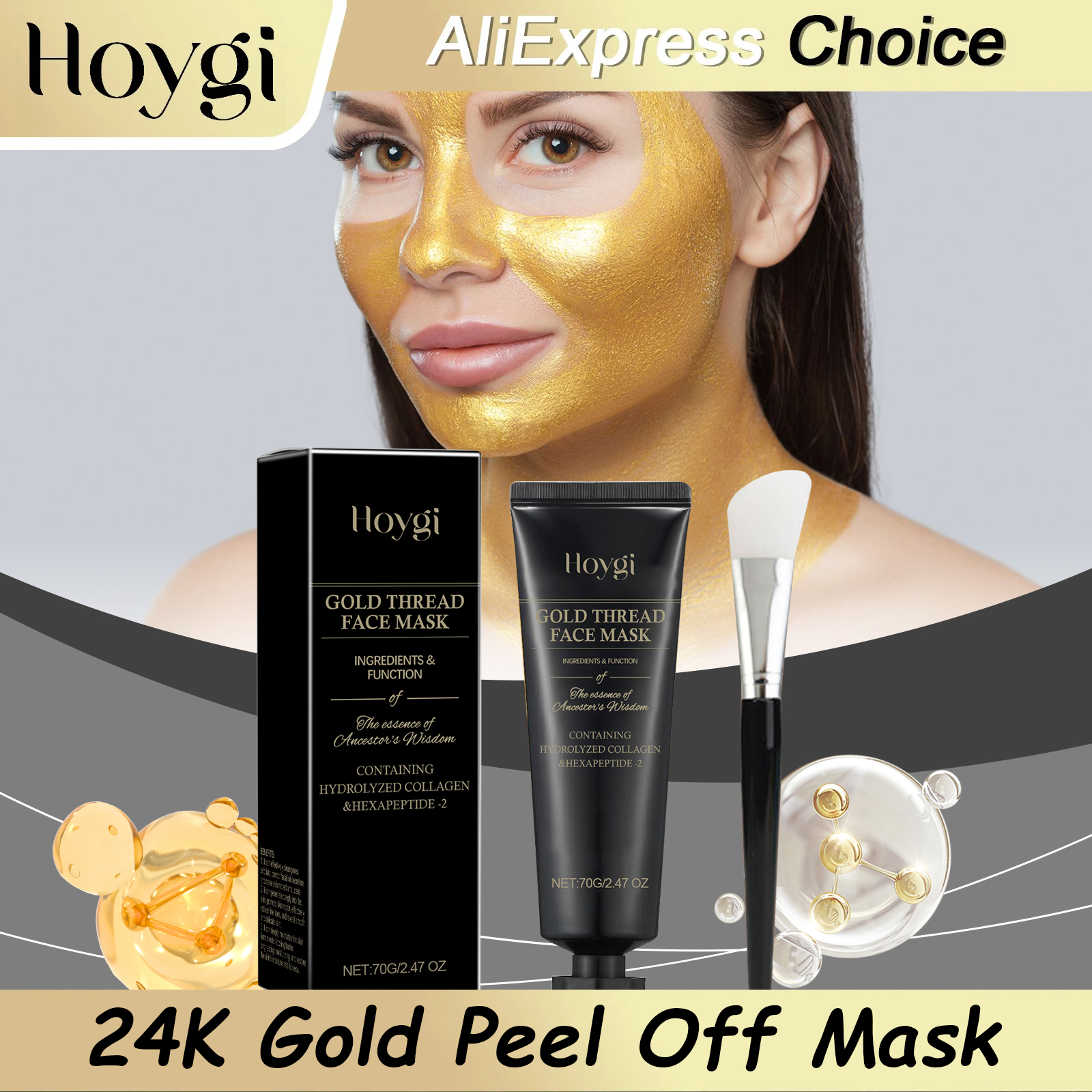 HOYGI 24K Gold Peeling Face Ma - đánh giá và giá Skincare Luxury Whitening