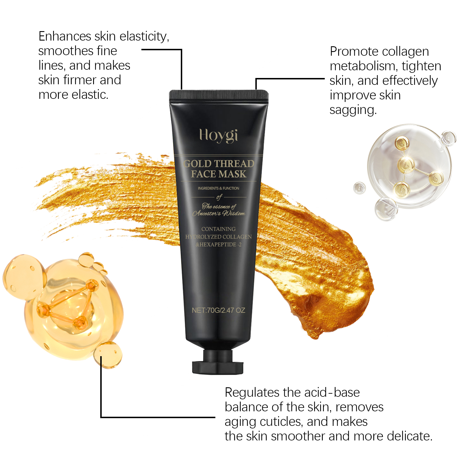 HOYGI 24K Gold Peeling Face Ma - đánh giá và giá Skincare Luxury Whitening