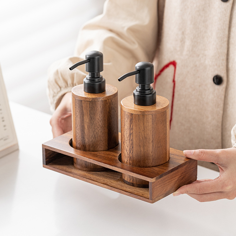 Walnut wood press-type portion - đánh giá và giá Luxury Skincare Bottles
