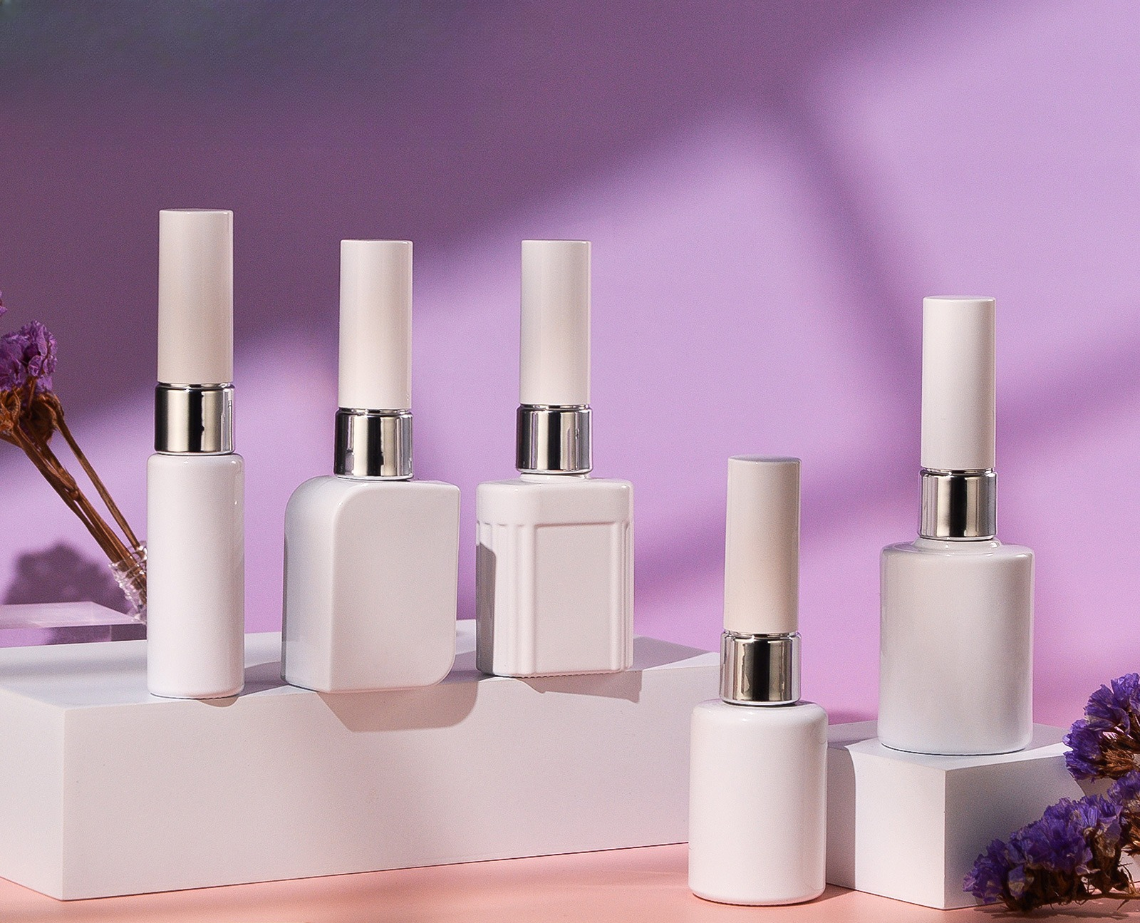 ‌8ml/10ml/15ml White Glass Emp - đánh giá và giá Luxury Skincare Bottles