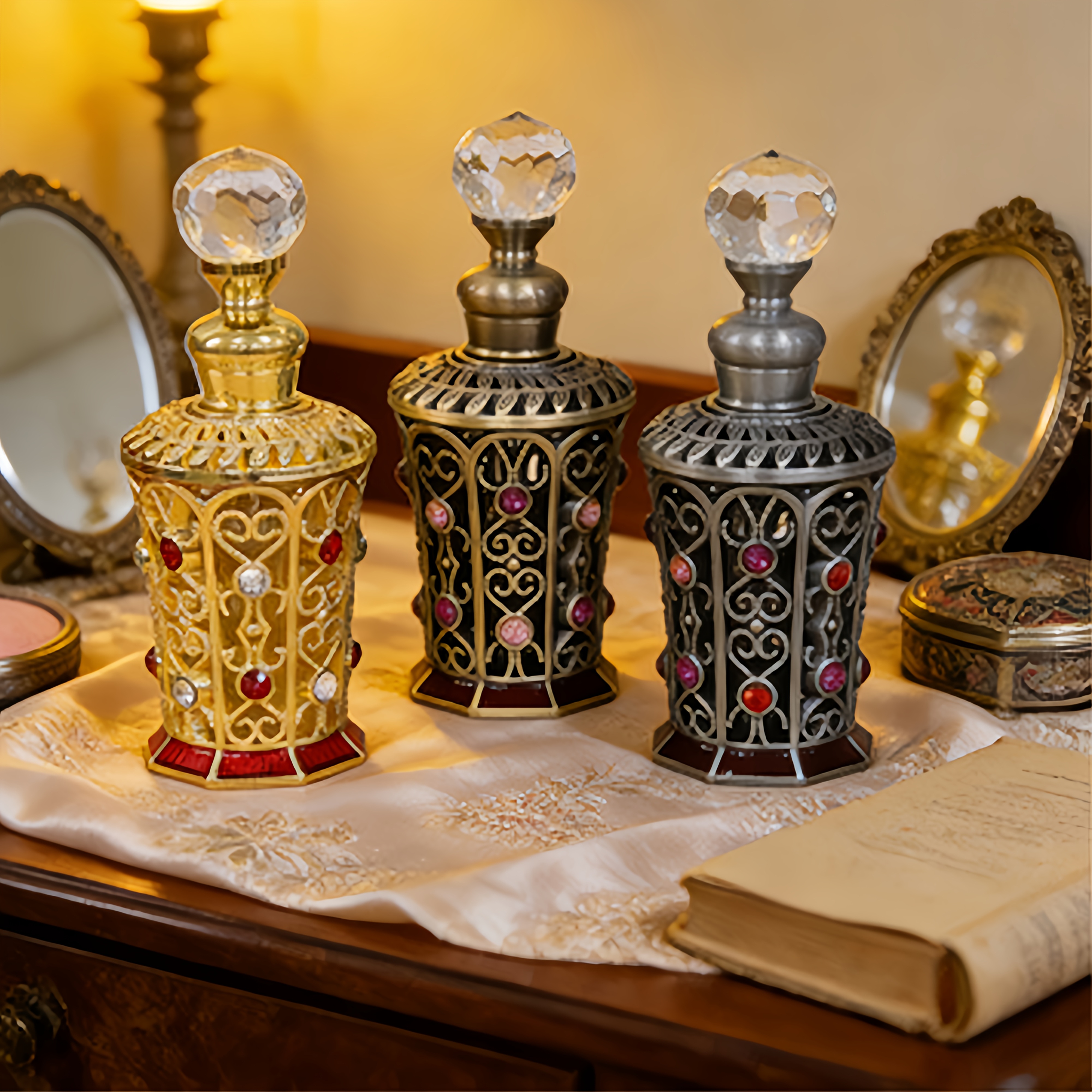 A Set of Vintage-Style Dispens - đánh giá và giá Luxury Skincare Bottles